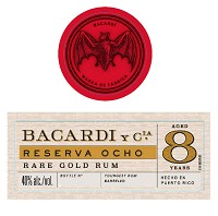 BACARDI RESERVE RARE GOLD OCHO 8YR RUM - 750ML