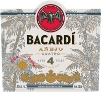 BACARDI 4  RUM ANEJO  -750ml