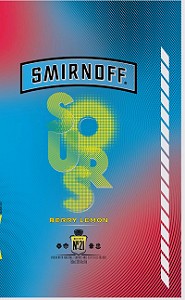 SMIRNOFF SOURS BERRY LEMON FLAVORED VODKA 750ML