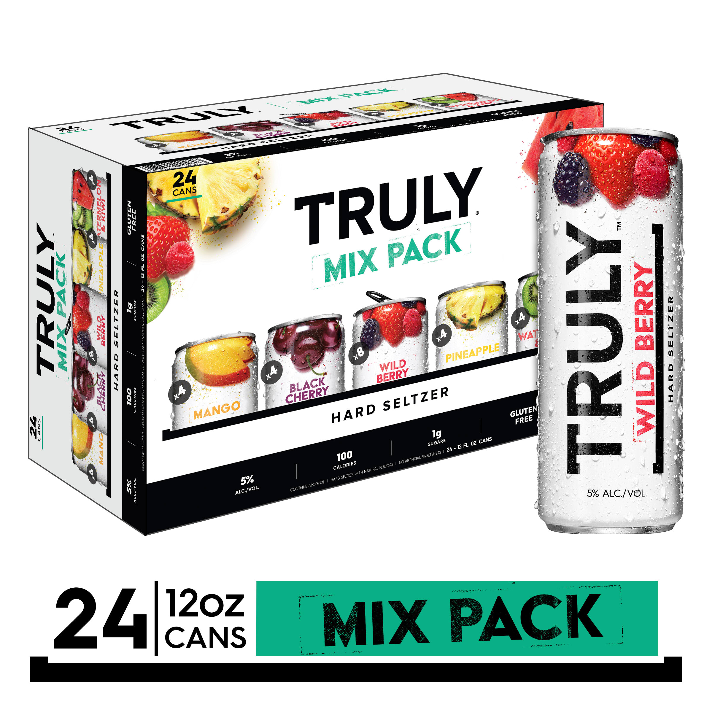 TRULY HARD SELTZER VARIETY PACK - 24PK CAN