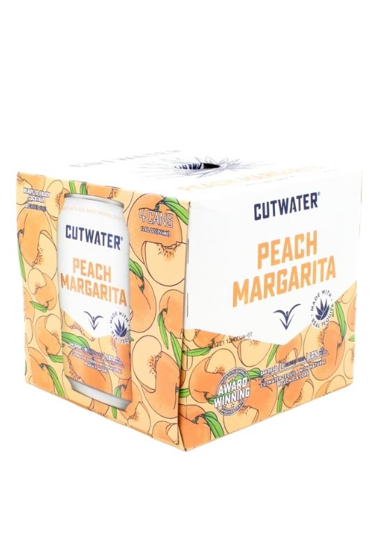 CUTWATER SPIRITS PEACH MARGARITA RTD - 4PK CAN